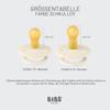 BIBS Colour Liberty Pacifiers 2-Pack, BPA-Free, Cherry-Shaped Nipple, Natural Rubber/Latex, Size 2 (6–18 Months), Eloise Sage view 3