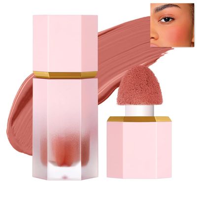 Beauty Searcher Cheek Gel-Cream Liquid Blush, Soft Lightweight Feel, Long-Lasting, Smudge-Resistant, Natural-Looking (#104 RISKY BUSINESE)
