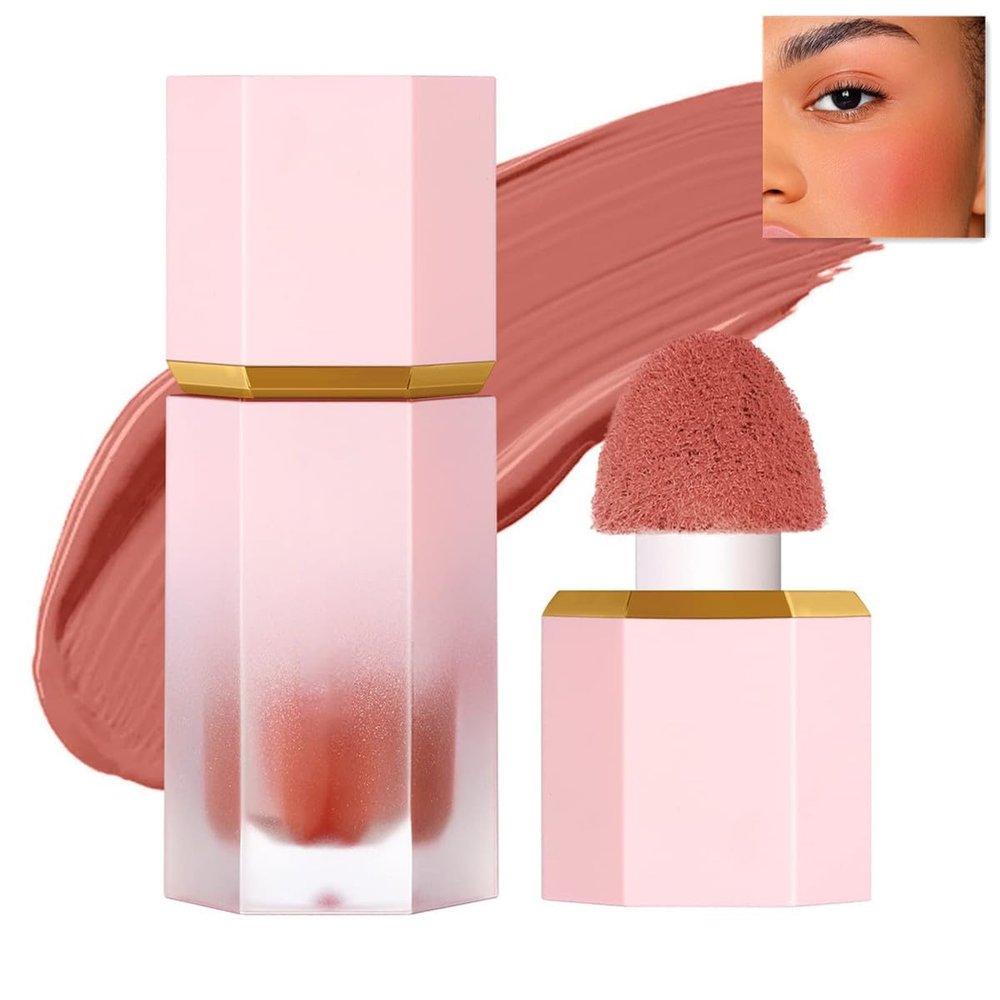Beauty Searcher Cheek Gel-Cream Liquid Blush, Soft Lightweight Feel, Long-Lasting, Smudge-Resistant, Natural-Looking (#104 RISKY BUSINESE)