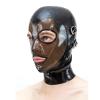 SALANSEX Full-Face Latex BDSM Hood with Removable Eye and Mouth Patches view 2