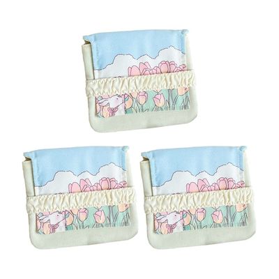 3-Pack Portable Sanitary Pad and Tampon Pouches