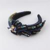 KASUK Handmade Baroque Crystal-Padded Headbands for Women, Rhinestone Hair Accessories (Color: E) view 1