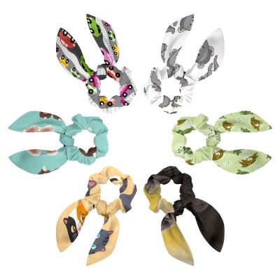 Bow Hair Ties, Koala Pattern, 6-Pack