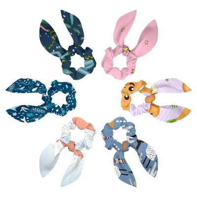 6-Piece Bow Scarf Hair Ties for Women and Girls