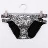 Wet-Look Men's Briefs Thong Underwear, Leather-Look Sexy Clubwear, Silver, L view 2
