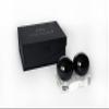 Two Black 48 mm Roundys for Hand Relaxation, with Acrylic Stand and Gift Box view 1