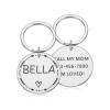 Personalized Stainless Steel Pet ID Tag, Round, Silver, 20 x 20 mm view 1