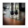 Two Elegant Round Balls Black 43 mm for Hand Relaxation on Acrylic Holder - Qi Gong Hand Massagers view 1