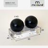 Two Elegant Round Balls Black 43 mm for Hand Relaxation on Acrylic Holder - Qi Gong Hand Massagers view 3