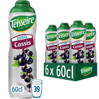 Teisseire Sugar-Free Blackcurrant Syrup, 60 cl Bottle