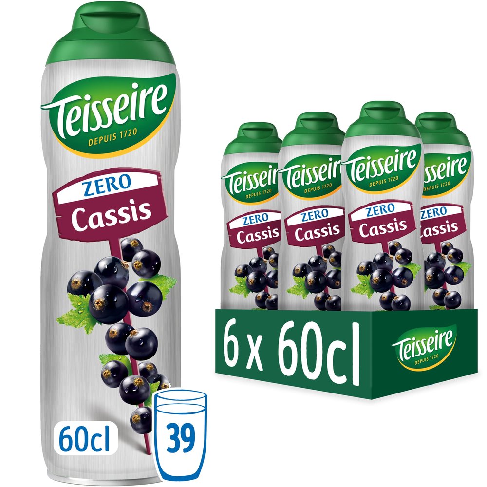 Teisseire Sugar-Free Blackcurrant Syrup, 60 cl Bottle