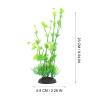 POPETPOP 2-Piece Artificial Water Plants for Aquariums, Green, Realistic Fish Tank Decor view 2