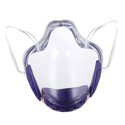barenx Combine Comfort & Safety Polycarbonate Plastic Mouth Protection, Reusable, Transparent, Durable, 11.5 x 13 x 6 cm, Purple