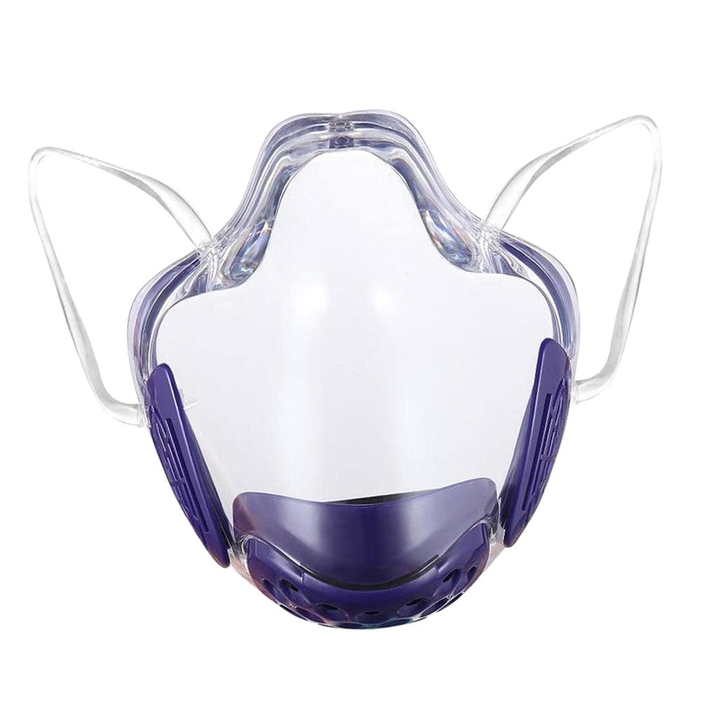 barenx Combine Comfort & Safety Polycarbonate Plastic Mouth Protection, Reusable, Transparent, Durable, 11.5 x 13 x 6 cm, Purple