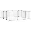 Bussandri Exclusive 12-Piece Pet Cage with Door, Black, 35 x 35 cm, Steel view 1