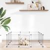 Bussandri Exclusive 12-Piece Pet Cage with Door, Black, 35 x 35 cm, Steel view 2