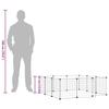 Bussandri Exclusive 12-Piece Pet Cage with Door, Black, 35 x 35 cm, Steel view 4