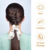 6-Piece Hair Scarf Scrunchies with Nautical Anchor and Sunflower Designs view 2
