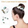 6-Piece Hair Scarf Scrunchies with Nautical Anchor and Sunflower Designs view 3