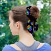 6-Piece Hair Scarf Scrunchies with Nautical Anchor and Sunflower Designs view 4