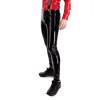 Handmade Black Latex Rubber Men's Jeans, Slim Fit, 4 Pockets, Front Zipper view 1