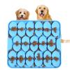 VOOWO Silicone Snuffle Mat and Lick Mat for Dogs, Slow Feeder, Small, Blue view 1