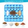 VOOWO Silicone Snuffle Mat and Lick Mat for Dogs, Slow Feeder, Small, Blue view 4