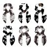 6-Piece Summer Coconut Skull Hair Scarf Ties with Bows, Elastic Ponytail Holders for Women and Teen Girls view 1