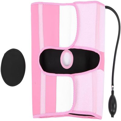 Samnuerly Adjustable Inflatable Leg Correction Brace, X/O-Type Posture Corrector, Pink