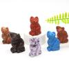 HXSCOO 1.5-Inch Hand-Carved Natural Stone Cat Statue, Amethyst, 10 pcs view 4