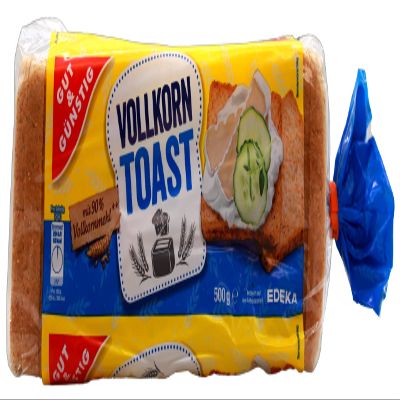 Gut & Günstig Whole Wheat Toast, 5-Pack (5 x 500 g)
