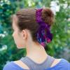 6-Piece Swedish Folk Cartoon Cat Hair Scarf Scrunchies with Bows view 4