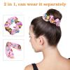 6-Piece Scarf Hair Tie Set with Bows for Women and Teen Girls view 3
