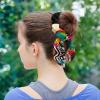 6-Piece Parrot & Palm Leaf Scarf Scrunchies with Bows view 4