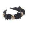 KASUK Geometric Rhinestone Fabric Headband, Color A view 1