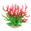 Hapihom Artificial Aquarium Plants, Silicone Coral Ornament, Pink and Green view 1
