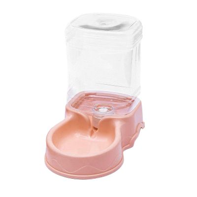 Automatic Pet Water Dispenser for Puppies, Feeding Bowl, Pink