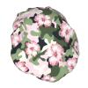 Pink Floral and Camouflage Reusable Elastic Waterproof Shower Cap for Women and Girls view 2