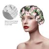 Pink Floral and Camouflage Reusable Elastic Waterproof Shower Cap for Women and Girls view 4
