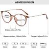 Lanomi Round Blue-Light-Filtering Reading Glasses, Clear Brown, +2.0 view 2