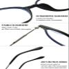 Lanomi Round Blue-Light-Filtering Reading Glasses, Clear Brown, +2.0 view 4