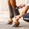 SUNRIDE Dressage Boots for Horses, 2-Piece Set, Brown, M/28 cm view 2