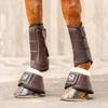 SUNRIDE Dressage Boots for Horses, 2-Piece Set, Brown, M/28 cm view 3