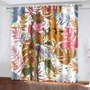 Blackout Thermal Curtain, Pink Leaves, 3D Insulating, 2 Panels, 280 x 250 cm view 1