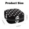 Sanitary Pad Storage Bag, Day of the Dead Skull, White Pattern view 2