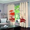 2-Piece Blackout Curtains, 182" W x 214" H, 3D Wooden Bridge Pattern view 3
