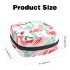 Pink Flamingo Cactus Rose Floral Menstrual Pad Storage Bag with Zipper view 2