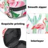 Pink Flamingo Cactus Rose Floral Menstrual Pad Storage Bag with Zipper view 3