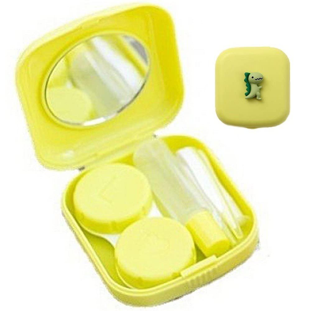 Wudaizhi Women's Portable Cute Contact Lens Case with Mirror