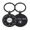 Personalized Stainless Steel Pet ID Tag, Black, Size S view 1